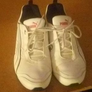 Puma white running shoes size 11